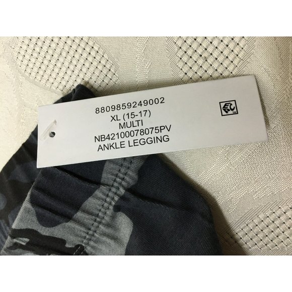 No Boundaries XL (15-17) Ankle Leggings Gray Camo Camouflage Print NWT - Picture 2 of 5